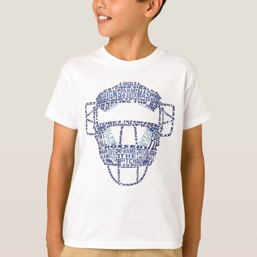 Baseball Catchers Maskertypografie T-shirt (Voorkant)
