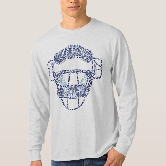 Baseball Catchers Maskertypografie T-shirt (Voorkant)