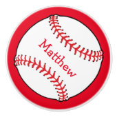 Baseball Ceramic Knob. Keramische Knop (Voorkant)