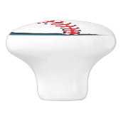 Baseball Ceramic Knob. met naam - HAMbyWG Keramische Knop (Zijkant)