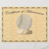 Baseball Certificate of Achievement Flyer (Voorkant)