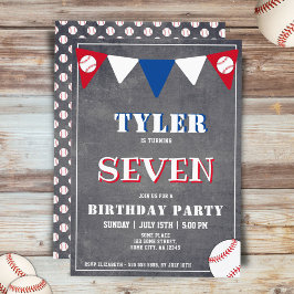 Baseball Chalkboard Sportkinderen Birthday Kaart