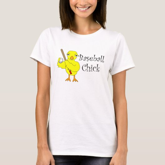 Baseball Chick Tekst T-shirt (Voorkant)