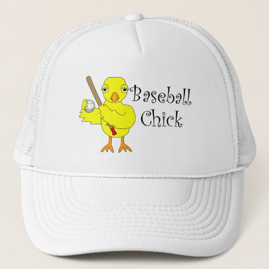 Baseball Chick Tekst Trucker Pet (Voorkant)
