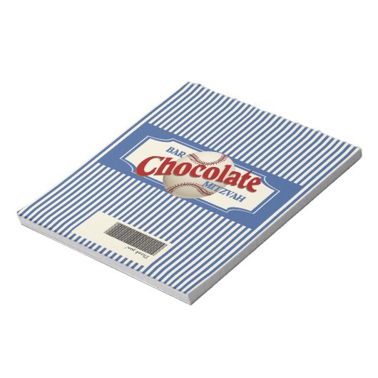  Baseball Chocolate Bar Wrapper Notitieblok (Linkerzijde)
