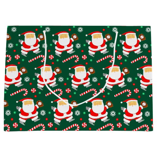 Baseball Christmas Holiday Groot Cadeauzakje (Voorkant)