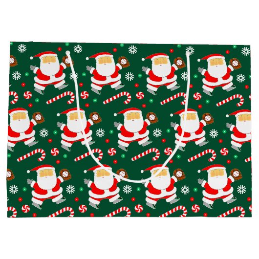 Baseball Christmas Holiday Groot Cadeauzakje (Achterkant)