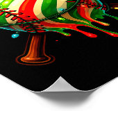 Baseball Christmas Ice Cream Drip Baseball Dripng Poster (Hoek)