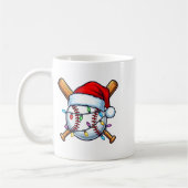 Baseball Christmas Lights Santa Christmas Baseball Koffiemok (Links)