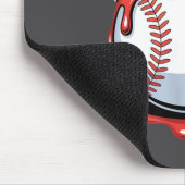 Baseball Christmas Santa Hat Dripng Festive Holida Muismat (Hoek)