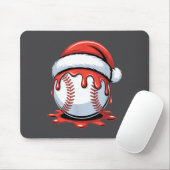 Baseball Christmas Santa Hat Dripng Festive Holida Muismat (Met muis)