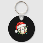 Baseball Christmas Shirt Funny Santa Hat Srt Men K Sleutelhanger (Voorkant)