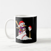 Baseball Christmas Snowman Playing Baseball  Koffiemok (Links)