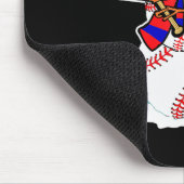 Baseball Christmas Snowman Playing Baseball  Muismat (Hoek)