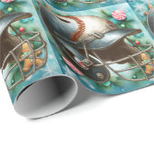 Baseball Christmas themed  Cadeaupapier (Rol Hoek)