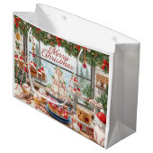 Baseball Christmas themed in Bakery  Groot Cadeauzakje (Voorkant Gekanteld)