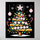 Baseball Christmas Tree Lights  Poster (Voorkant)