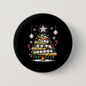Baseball Christmas Tree Lights  Ronde Button 5,7 Cm (Voorkant)