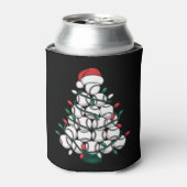 Baseball Christmas Tree Santa Sports Blikjeskoeler (Blikje Voorkant)