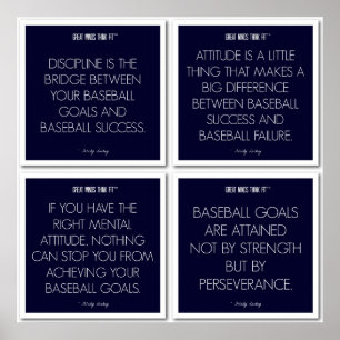 Baseball Citaten voor Motivatie: Succesvol Poster