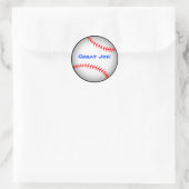 Baseball Classic Round Sticker (Tas)