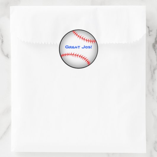 Baseball Classic Round Sticker (Tas)