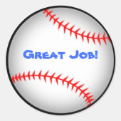 Baseball Classic Round Sticker (Voorkant)