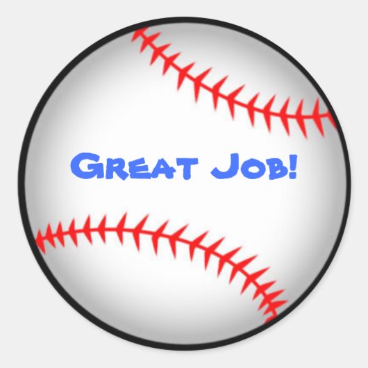 Baseball Classic Round Sticker (Voorkant)