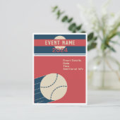 Baseball Classic Uitnodiging Briefkaart (Staand voorkant)