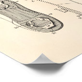 Baseball Cleat 1928 Patent Art Old Peper Poster (Hoek)