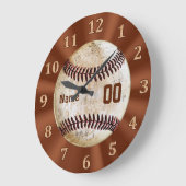 Baseball Clock JOUW NAAM & Jersey NUMBER Grote Klok (Hoek)