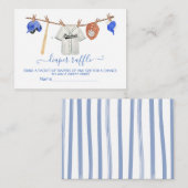 Baseball Clotheline Baby Showe Diaper Raffle-kaart Informatiekaartje (Voorkant / Achterkant)