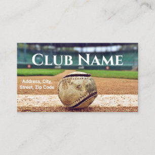 Baseball Club Naam Veld Landschap Foto Modern Visitekaartje