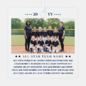 Baseball Coach Appreciation Team Photo Keepsake Metalen Ornament (Achterkant)