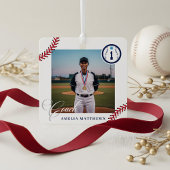 Baseball Coach Appreciation Team Photo Keepsake Metalen Ornament
