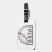 Baseball Coach Bagagelabel (Voorkant verticaal)