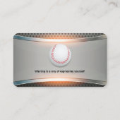 Baseball Coach | Beroepsbeoefenaars Visitekaartje (Achterkant)