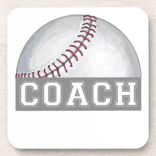 Baseball Coach Bier Onderzetter (Voorkant)