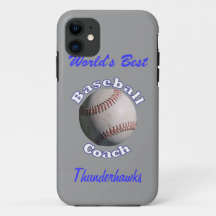 Baseball Coach Blue op weg grijs iPhone 11 Hoesje