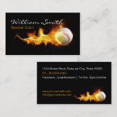 Baseball Coach Business Card Visitekaartje (Voorkant / Achterkant)