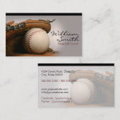 Baseball Coach Business Card Visitekaartje (Voorkant / Achterkant)