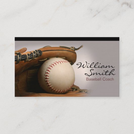 Baseball Coach Business Card Visitekaartje (Voorkant)