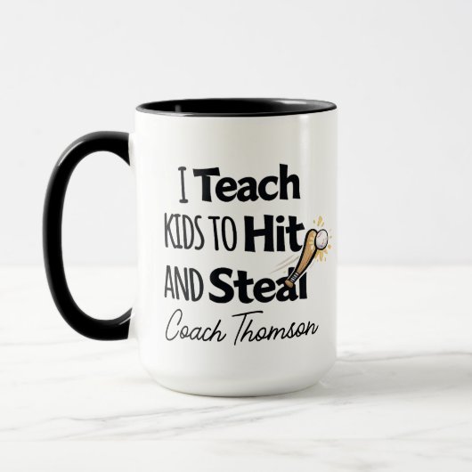 Baseball Coach Coffee Mug, Gift For Baseball Coach Mok (Links)
