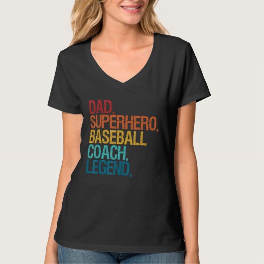 Baseball Coach Dad  For Men Women Family Matching  T-shirt (Voorkant)