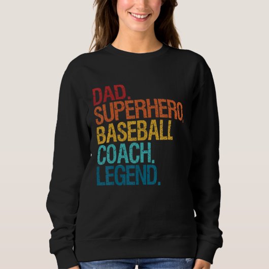 Baseball Coach Dad  For Men Women Family Matching  Trui (Voorkant)