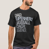 Baseball Coach Dad T-shirt (Voorkant)