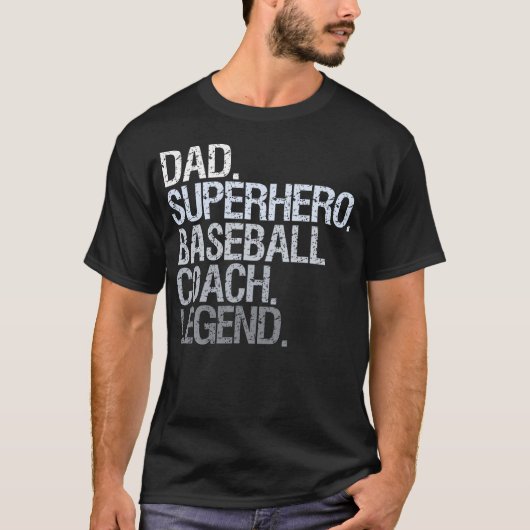 Baseball Coach Dad T-shirt (Voorkant)