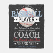 Baseball Coach Dank je cadeautje Fleece Deken (Voorkant)