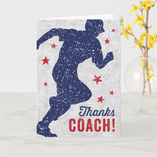 Baseball coach Dank je kaart met loopjongen (Gele Bloem)