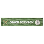 Baseball Coach Desk Naam bord Naambordje (Voorkant)